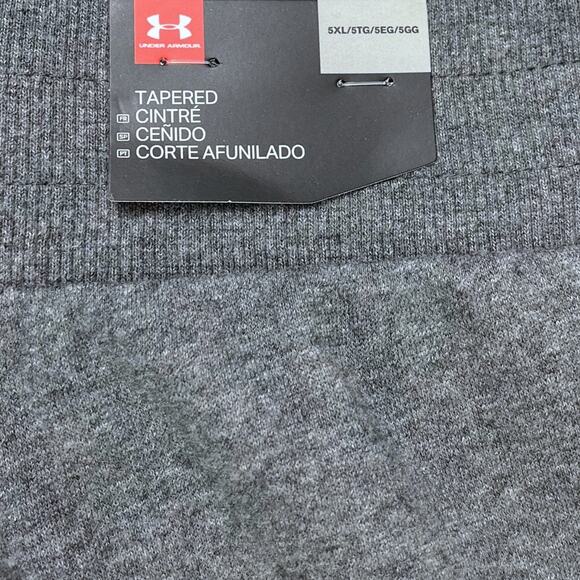 Under Armour UA Men's UA Rival Fleece Pants DK Gray Size 5XL NWT 1320739-020 - Picture 6 of 6